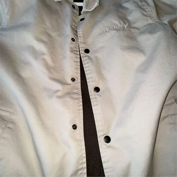 Hurley Men's Sherpa Lined Utility Military Jacket Tan Size S Casual Mid-Length - Picture 5 of 14